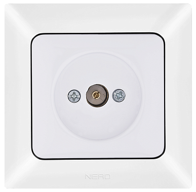 Розетка 1 СП TV проходная/концевая Ne-ad Aras белый