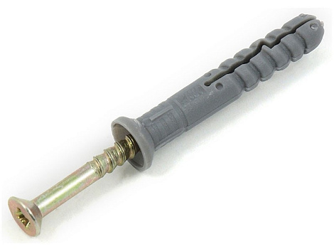 Дюбель-гвоздь (дюбель с шурупом) 6х40 потай, УС (200 шт)