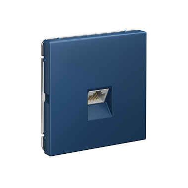 Розетка 1 СП комп. RJ45 кат.6а механизм SE ArtGallery аквамарин