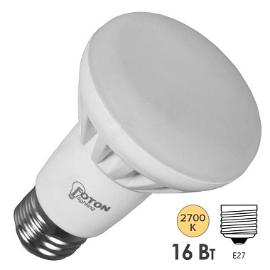 Лампа светодиодная Е27  16Вт 2700К 220-240В 1450lm 80*114мм R80 Foton Lighting