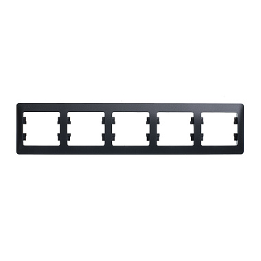 Рамка 5-постовая гориз. SE Glossa антрацит