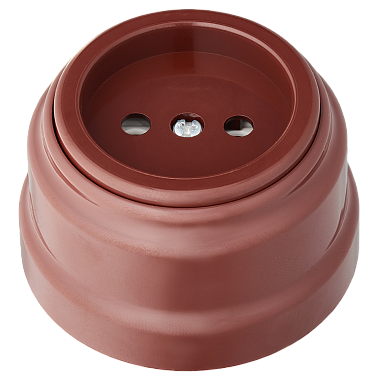 Розетка 1 ОП 16А Bylectrica Ретро коричневый