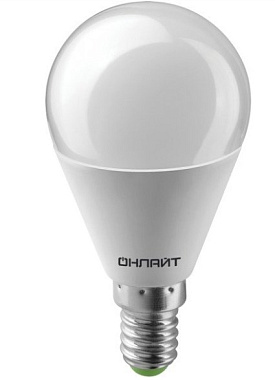 Лампа светодиодная Е14 10Вт 4000К 220-240В шар ОНЛАЙТ 61 966