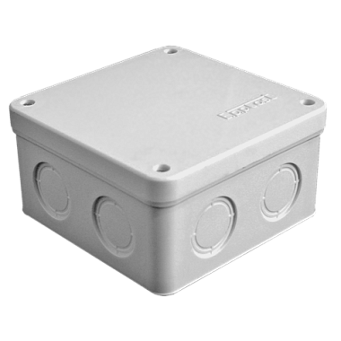 Коробка расп. ОП 105х105х56мм IP54 7 вводов крышка на винтах серый E.p.plast