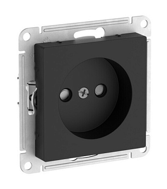 Розетка 1 СП 16А с з/шт механизм безвинт. зажим SE AtlasDesign карбон