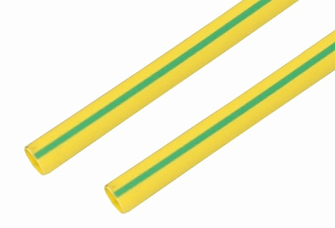 Трубка ТУТ нг  20/10 желто-зеленая 1м Rexant