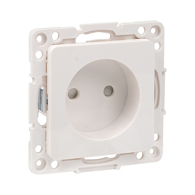 Розетка 1 СП 10А с з/шт механизм EKF Стокгольм белый