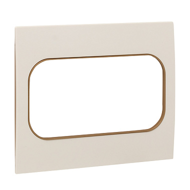 Рамка 2-постовая для розетки EKF Стокгольм белая c линией шампань