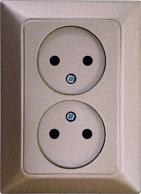 Розетка 2 СП 16А (керамика) Ne-ad Aras мокко