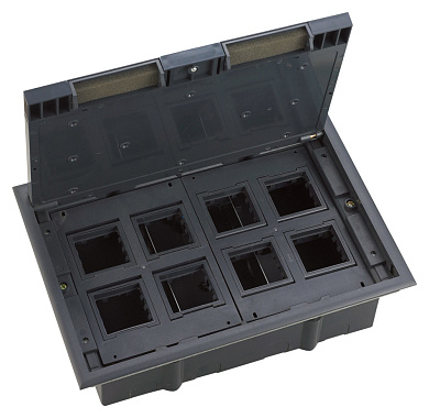 Люк на 16 модулей IP40 с монтажной коробкой в фальшпол System Electric MultiDesk