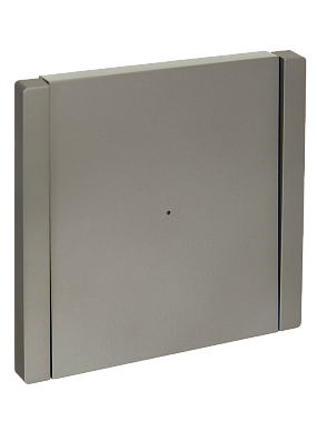 Выключатель 1 СП 10А проходной с подсв. IEK FP504 Forte&Piano сталь