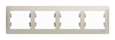Рамка 4-постовая гориз. SE Glossa молочный