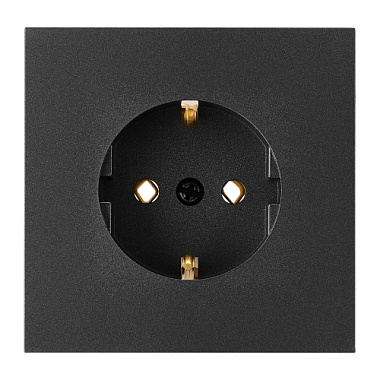 Розетка с заземлением 1 СП 16А механизм Bylectrica Carre графит