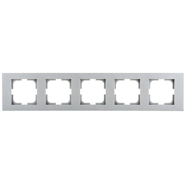 Рамка 5-постовая Ovivo Grano серебро