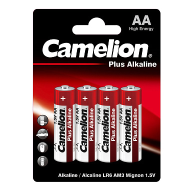 Элемент питания (AA) щелочной LR6 Alkaline 1,5V 4BL Camelion Plus