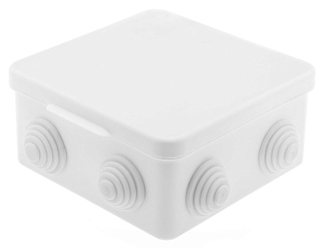 Коробка расп. ОП 100х100х55мм IP54 8 вводов белый Gusi Electric ш/к
