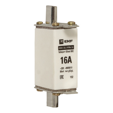 Плавкая вставка  16А габарит 00С ППН-33 EKF