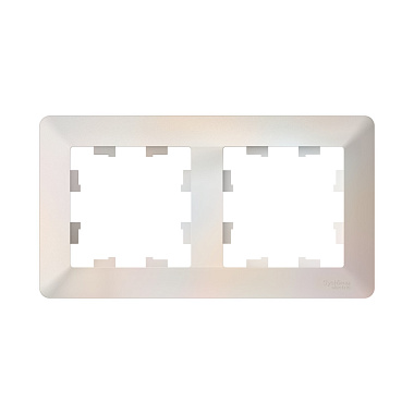 Рамка 2-постовая SE AtlasDesign Air жемчуг/дымчатый белый