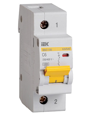 Автоматический выключатель 1P   6А (C) 10kA ВА 47-100 IEK