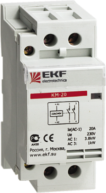 Контактор  32А модульный 2NО (2 мод.) КМ EKF PROxima