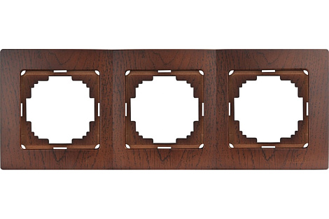 Рамка 3-постовая Nilson Touran Wood орех