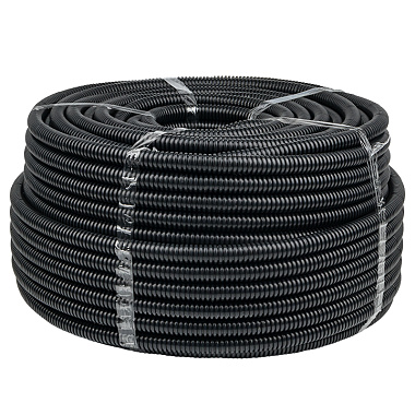 Труба гофр.25мм FRHF с зондом черная безгалогенная трудногорючая EKF-Plast