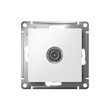 Розетка 1 СП TV проходная 4дБ механизм SE AtlasDesign белый