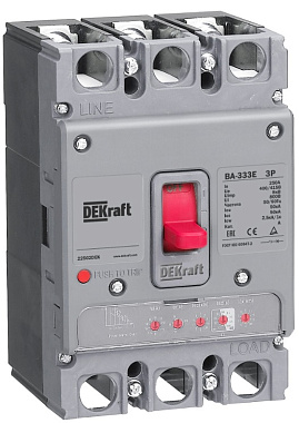 Выключатель автоматический 3P 125А 50кА с электрон. расц. ВА-333E DEKraf