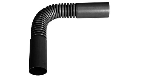 Поворот гибкий гофрированный труба-труба 32 мм Рувинил черный