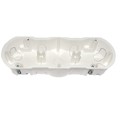 Подрозетник 3-местный в г/к 226х76х45,5мм (с винтами) метал.лапки Bylectrica Минск