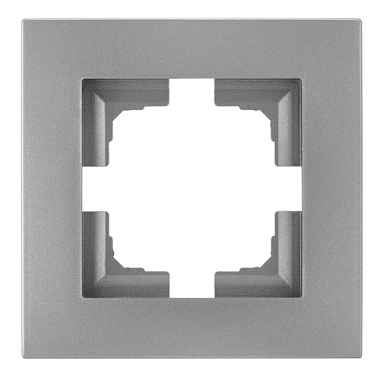 Рамка 1-постовая Bylectrica Стиль серебро