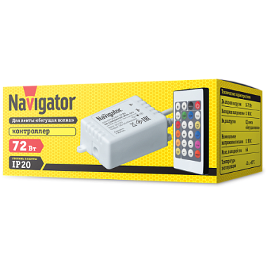 Контроллер для RGB лент  72Вт 12V для ленты «Бегущая волна» Navigator 71 364