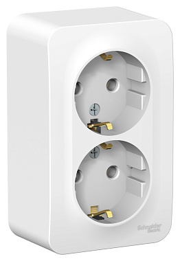 Розетка с заземлением 2 ОП 16А SE Blanca белый