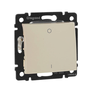Выключатель 1 СП 10А 2-полюсной механизм Legrand Valena слоновая кость