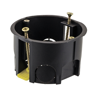 Подрозетник установ. в г/к D=71мм, H=45мм (с винтами) пласт.лапки КМП-020-011 EKF