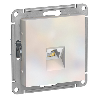 Розетка 1 СП комп. RJ45 кат.5е механизм SE AtlasDesign жемчуг