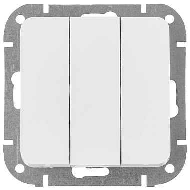Выключатель 3 СП механизм Astrum Минск белый
