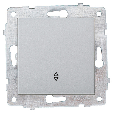 Выключатель 1 СП 10А проходной механизм Ovivo серебро