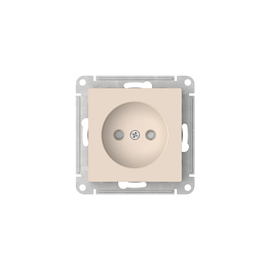 Розетка 1 СП 16А с з/шт механизм безвинт. зажим SE AtlasDesign бежевый