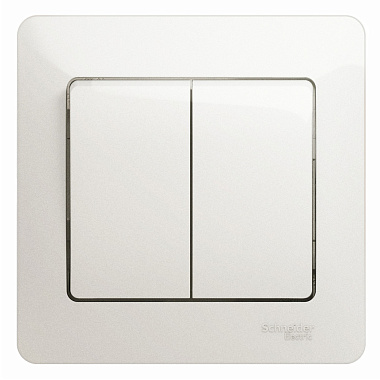Выключатель 2 СП 10АХ сх.5 SE Glossa перламутр