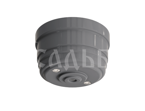 Корпус розетки потолочной пластиковый D70x40 МезонинЪ Усадьба серый