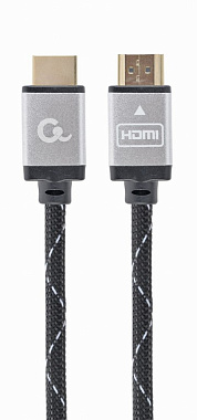 Кабель HDMI Cablexpert, серия Platinum, 3 м, v2.0, M/M, позол.разъемы, титановый метал. корпус, нейлоновая оплетка, блистер