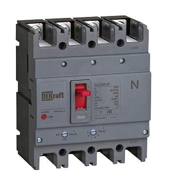 Выключатель автоматический 4P 250А 35кА ВА-333А DEKraf