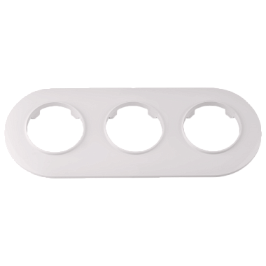Рамка 3-постовая круглая Bylectrica Прованс перламутр