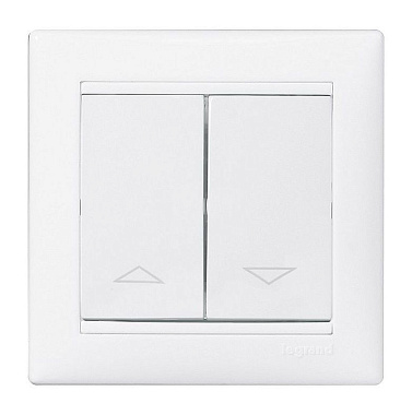 Выключатель 2 СП для жалюзи Legrand Valena белый