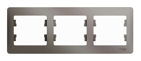 Рамка 3-постовая гориз. SE Glossa платина