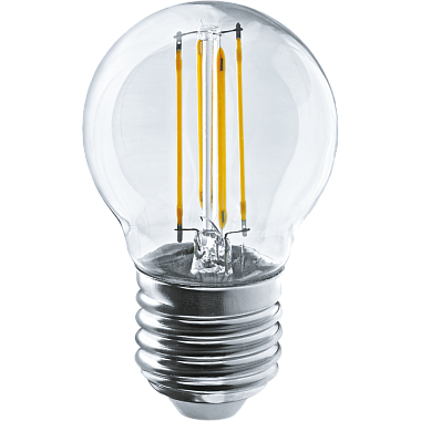 Лампа светодиодная Е27   6Вт 2700К 220-240В филамент шар Navigator 80 526