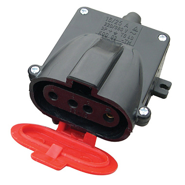 Розетка с плоской стенкой 16/25A IP44 Bemis