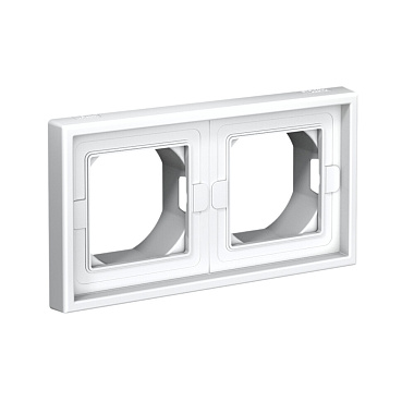 Рамка 2-постовая IP44 SE ArtGallery Aqua белый