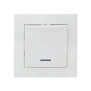 Выключатель 1 СП 10А с подсв. EKF Валенсия белый